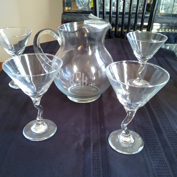 Dining Wacky Martini Glasses Pitcher Set Poshmark